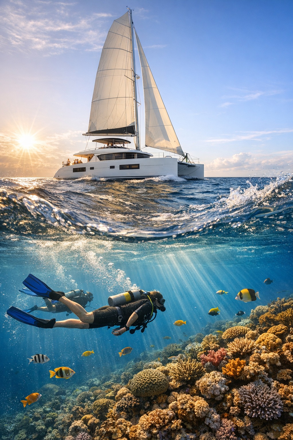 Katamaran Lagoon 40 auf dem Meer